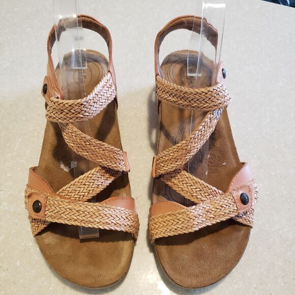 Taos Trulie Braided Cork Leather Sandal PINK Size EU 38 / US 8-8.5 - Picture 2 of 8